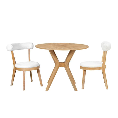 Mid-Century Modern Round Dining Table Set With Chairs - Omega Lifestyles