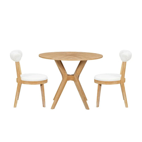 Mid-Century Modern Round Dining Table Set With Chairs - Omega Lifestyles