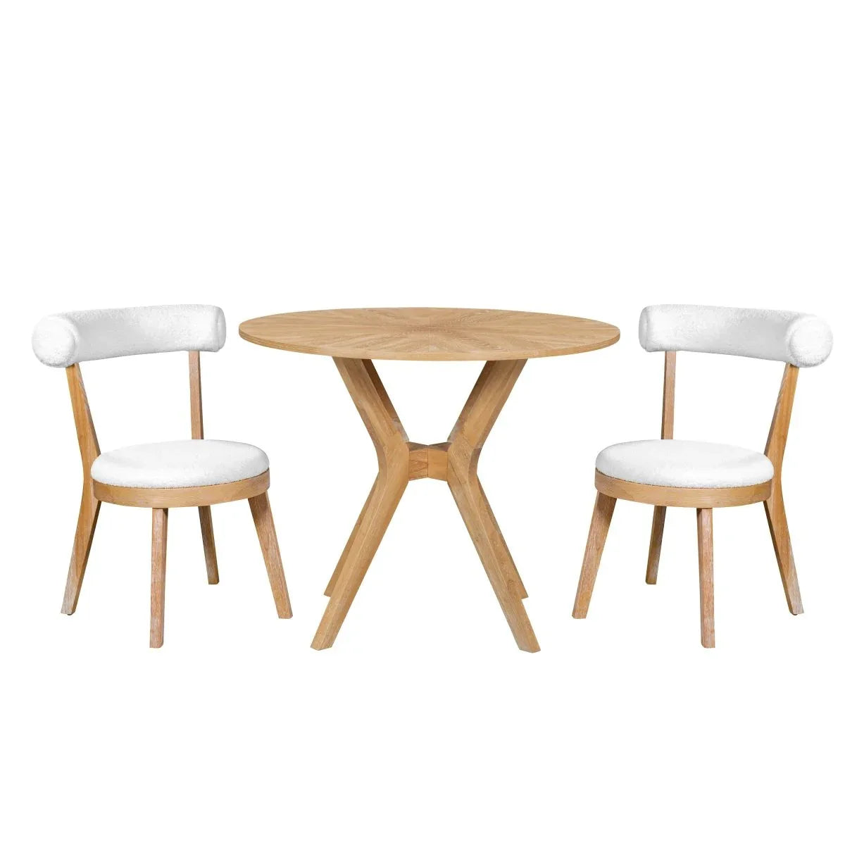 Mid-Century Modern Round Dining Table Set With Chairs - Omega Lifestyles