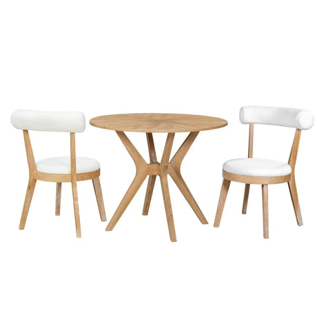 Mid-Century Modern Round Dining Table Set With Chairs - Omega Lifestyles
