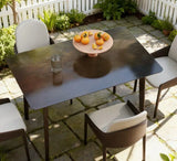 Mid-Century Modern Rubber Wood Rectangle Dining Table - Omega Lifestyles