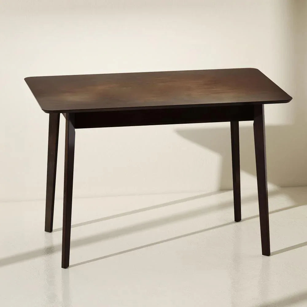 Mid-Century Modern Rubber Wood Rectangle Dining Table - Omega Lifestyles
