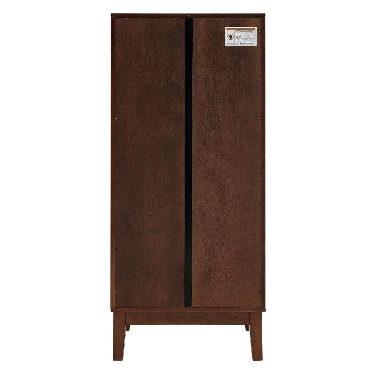 Mid Century Modern Walnut Storage Cabinet With Shelves - Omega Lifestyles