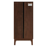 Mid Century Modern Walnut Storage Cabinet With Shelves - Omega Lifestyles