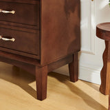 Mid Century Modern Walnut Storage Cabinet With Shelves - Omega Lifestyles