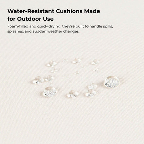 Modern 4 - Piece PE Rattan Acacia Wood Outdoor Furniture Set - Serenova - Omega Lifestyles