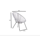 Modern 4 - Seat Outdoor Aluminium Papasan Conversation Set - Serenova - Omega Lifestyles