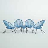 Modern 4 - Seat Outdoor Aluminium Papasan Conversation Set - Serenova - Omega Lifestyles