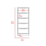 Modern 42-Inch Five Drawer Vertical Particle Board Dresser - Sleep Galleria