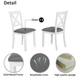 Modern 5-Piece Square Wood Dining Table Set With Chairs - Omega Lifestyles
