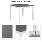 Modern 5-Piece Square Wood Dining Table Set With Chairs - Omega Lifestyles