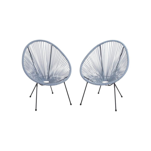 Modern Acapulco Outdoor Fabric Plastic Flexible Cord Chair - Serenova - Omega Lifestyles