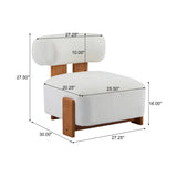 Modern Boucle Lounge Chair With Solid Wood Frame - Omega Lifestyles