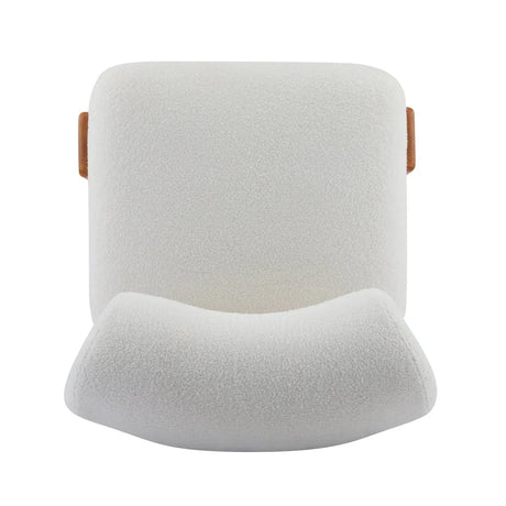 Modern Boucle Lounge Chair With Solid Wood Frame - Omega Lifestyles