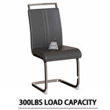 Modern Brown MDF Dining Table And PU Armless Chair Set - Omega Lifestyles