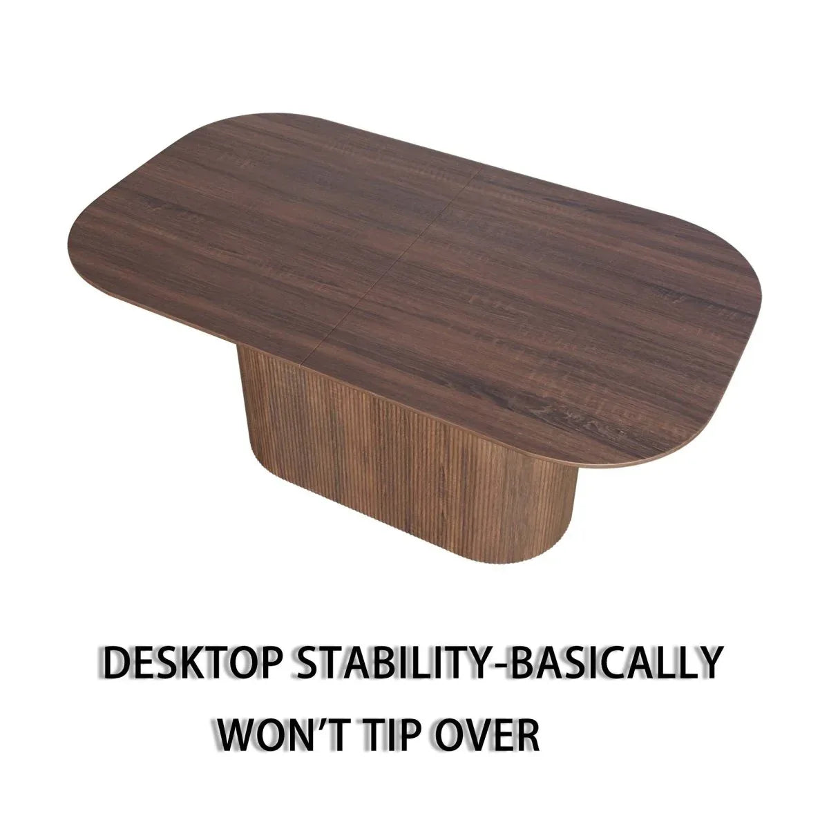 Modern Brown MDF Dining Table With PU Armless Chairs Set - Omega Lifestyles