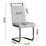 Modern Brown MDF Dining Table With PU Armless Chairs Set - Omega Lifestyles