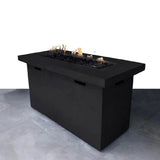 Modern Charcoal Fiber Reinforced Concrete Propane Fire Pit Table - Omega Lifestyles