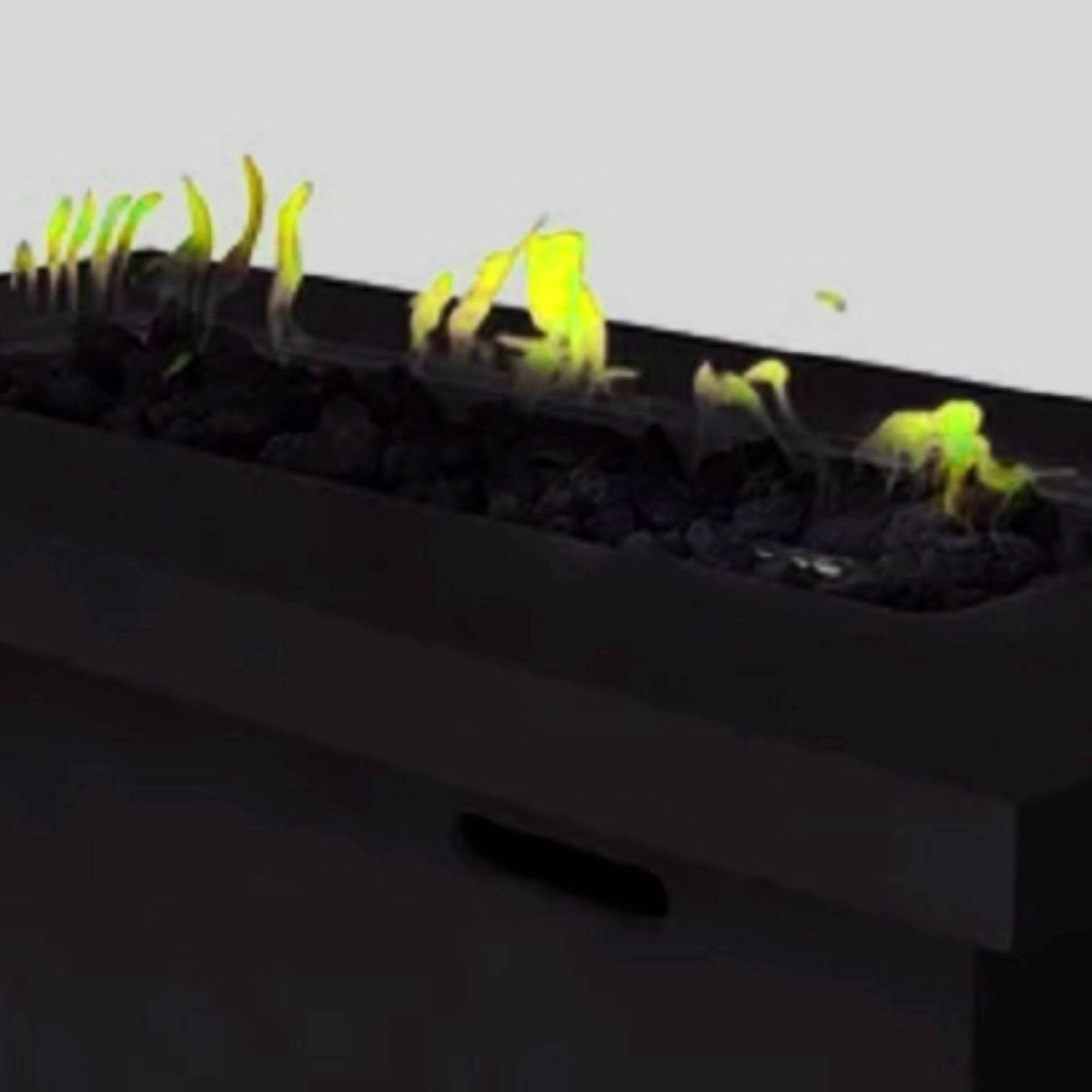 Modern Charcoal Fiber Reinforced Concrete Propane Fire Pit Table - Omega Lifestyles