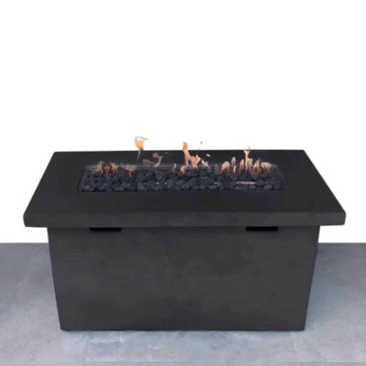 Modern Charcoal Fiber Reinforced Concrete Propane Fire Pit Table - Omega Lifestyles