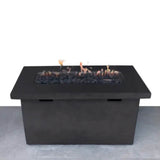 Modern Charcoal Fiber Reinforced Concrete Propane Fire Pit Table - Omega Lifestyles