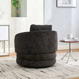 Modern Chenille 360 Degree Swivel Accent Chair With Pillow - Omega Lifestyles