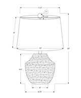 Modern Concrete Base Table Lamp With Ivory Shade - Sleep Galleria