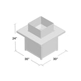 Modern Concrete Propane Fire Pit Table With Stainless Steel Burner - Omega Lifestyles