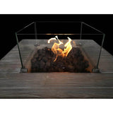 Modern Concrete Propane Fire Pit Table With Stainless Steel Burner - Omega Lifestyles