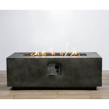 Modern Concrete Propane Gas Outdoor Fire Pit Table - Omega Lifestyles