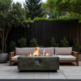 Modern Concrete Propane Gas Outdoor Fire Pit Table - Omega Lifestyles