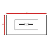 Modern Concrete Propane Gas Outdoor Fire Pit Table - Omega Lifestyles