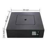 Modern Concrete Propane Natural Gas Outdoor Fire Pit Table - Omega Lifestyles