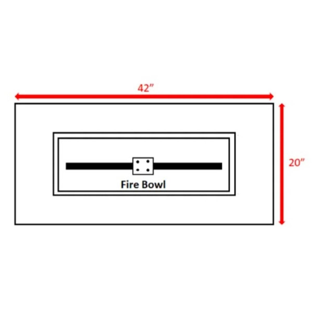 Modern Concrete Propane Outdoor Fire Pit Table - Serenova - Omega Lifestyles