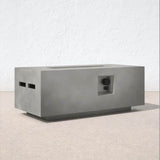 Modern Concrete Propane Outdoor Fire Pit Table - Serenova - Omega Lifestyles