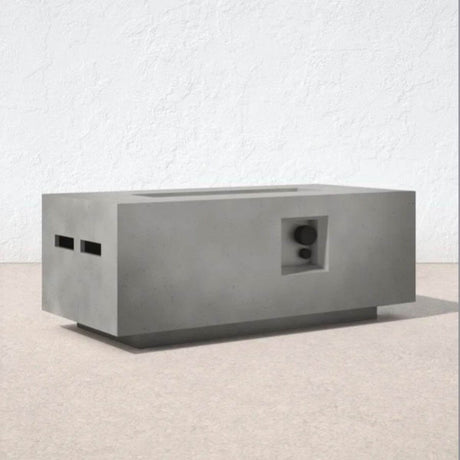 Modern Concrete Propane Outdoor Fire Pit Table - Serenova - Omega Lifestyles