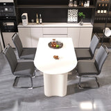 Modern Cream MDF Dining Table And PU Chairs Set - Omega Lifestyles