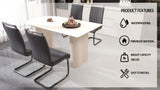 Modern Cream MDF Dining Table And PU Chairs Set - Omega Lifestyles