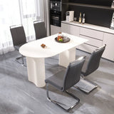 Modern Cream MDF Dining Table And PU Chairs Set - Omega Lifestyles