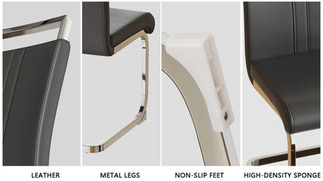 Modern Cream MDF Dining Table And PU Chairs Set - Omega Lifestyles