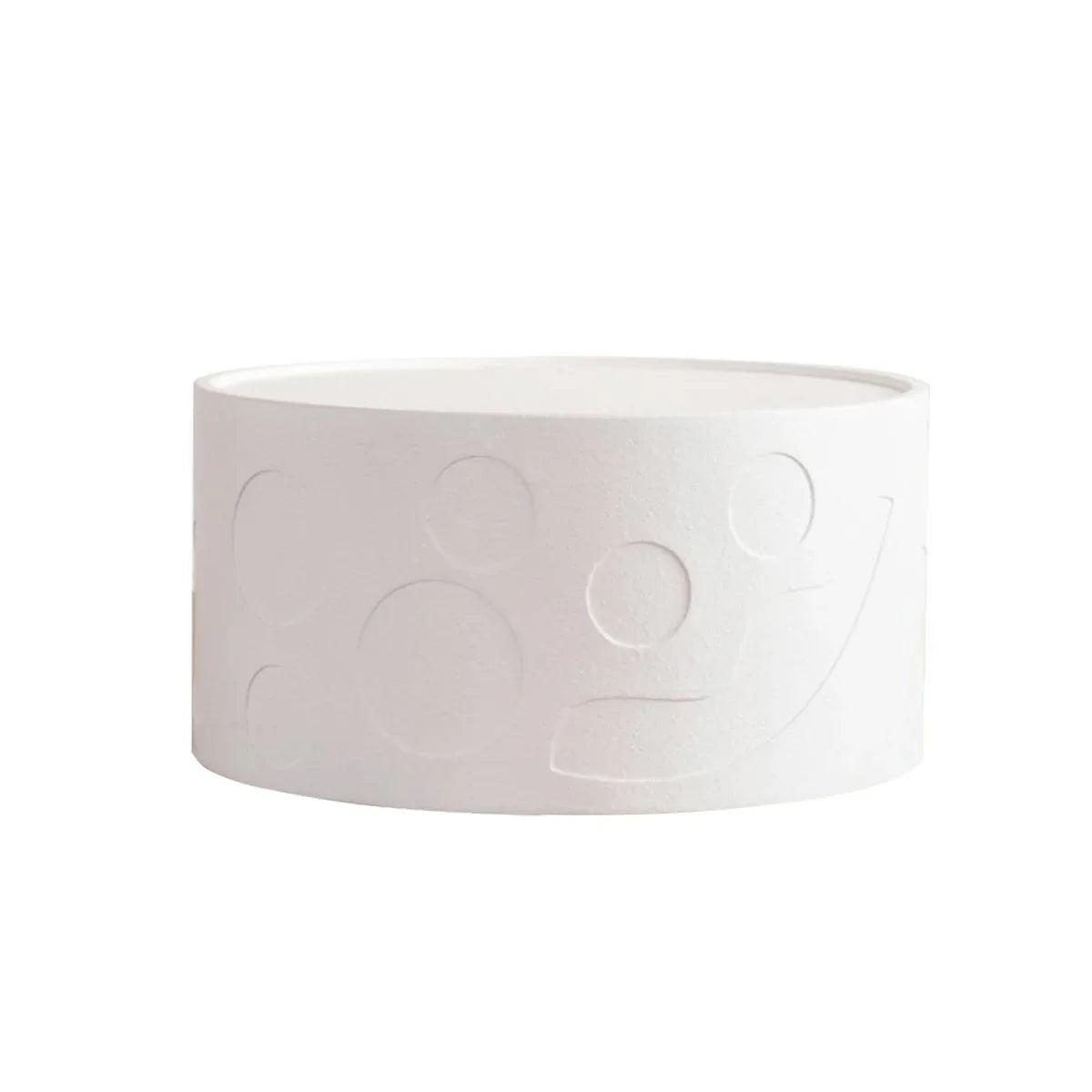 Modern Creamy White MDF Round Pedestal Side Table - Omega Lifestyles