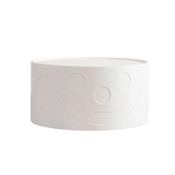 Modern Creamy White MDF Round Pedestal Side Table - Omega Lifestyles