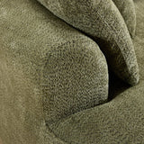 Modern Curved Green Chenille 5-Seat Foam Sofa - Omega Lifestyles