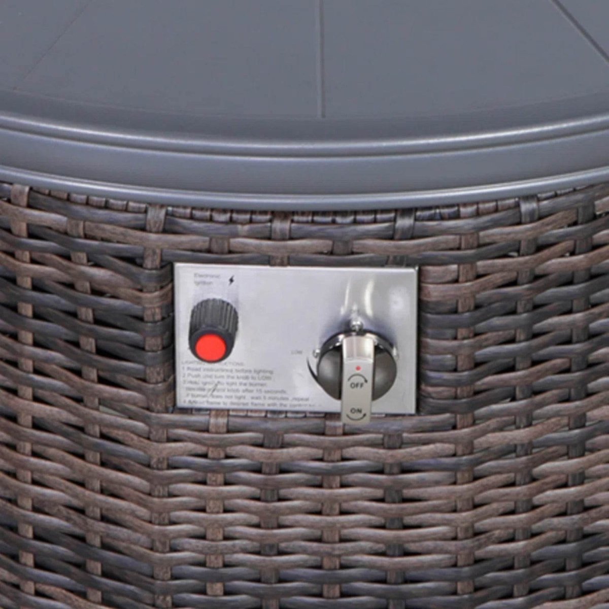 Modern Espresso Aluminum Rustproof Outdoor Fire Pit Table - Omega Lifestyles