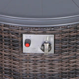 Modern Espresso Aluminum Rustproof Outdoor Fire Pit Table - Omega Lifestyles