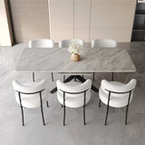 Modern Extendable MDF Dining Table With Upholstered Chairs - Omega Lifestyles