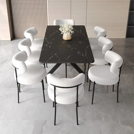 Modern Extendable MDF Metal Dining Table Set With Chairs - Omega Lifestyles