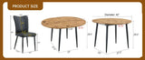Modern Extendable Round MDF Dining Table With Six Chairs - Omega Lifestyles