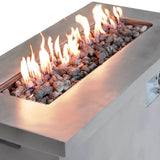 Modern Gray Concrete Outdoor Propane Natural Gas Fire Pit Table - Omega Lifestyles