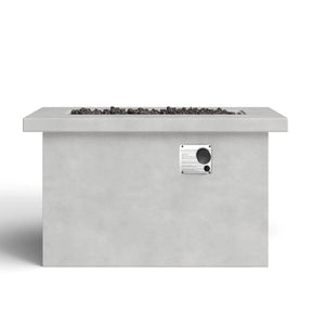 Modern Gray Concrete Outdoor Propane Natural Gas Fire Pit Table - Omega Lifestyles